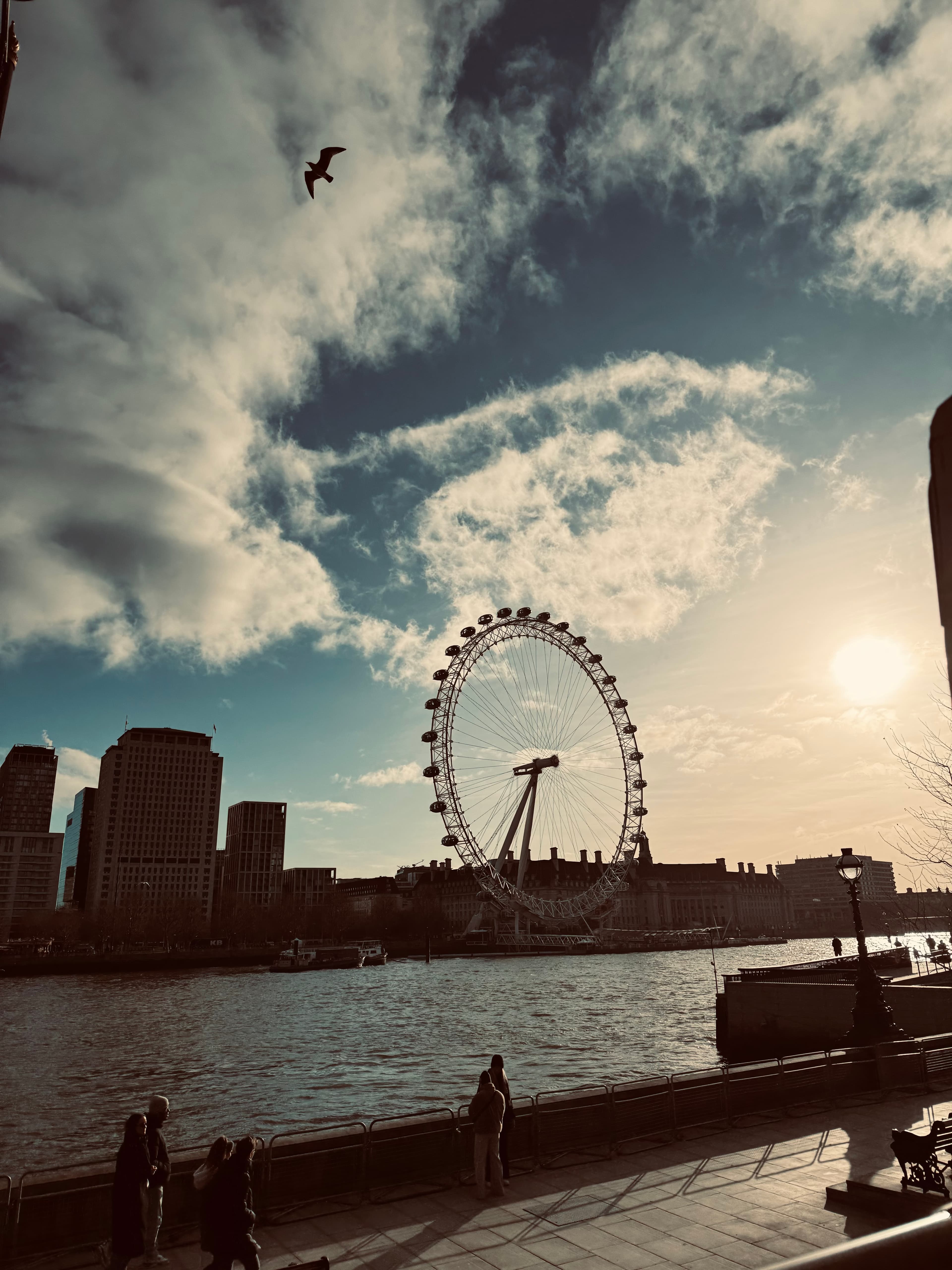 London Eye from the upper deck of the Big Bus